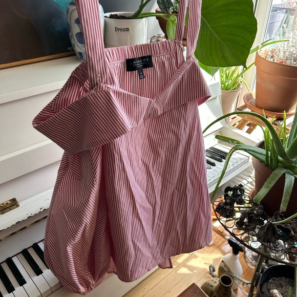 Laundry by Shelli Segal Striped Red Nautical Off Shoulder Bow Blouse Size 10 - Picture 12 of 15